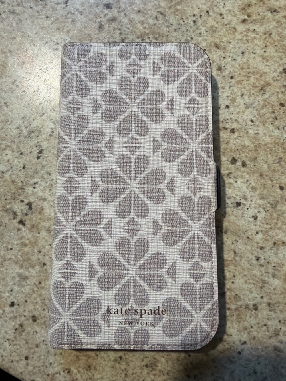 kate spade New York Taupe Floral Pattern Folio Phone Case